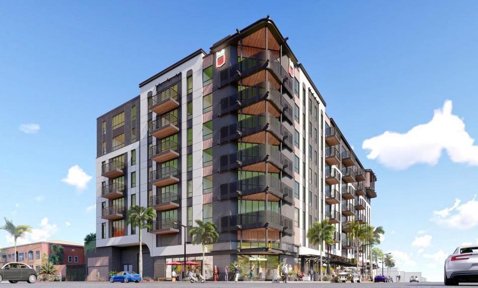 Sevenstory, 79unit apartment building topped out across from